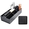 Dacasso Black Leather Remote Control Organizer (Coasters Available Separately) AG-1095 - alternate 4